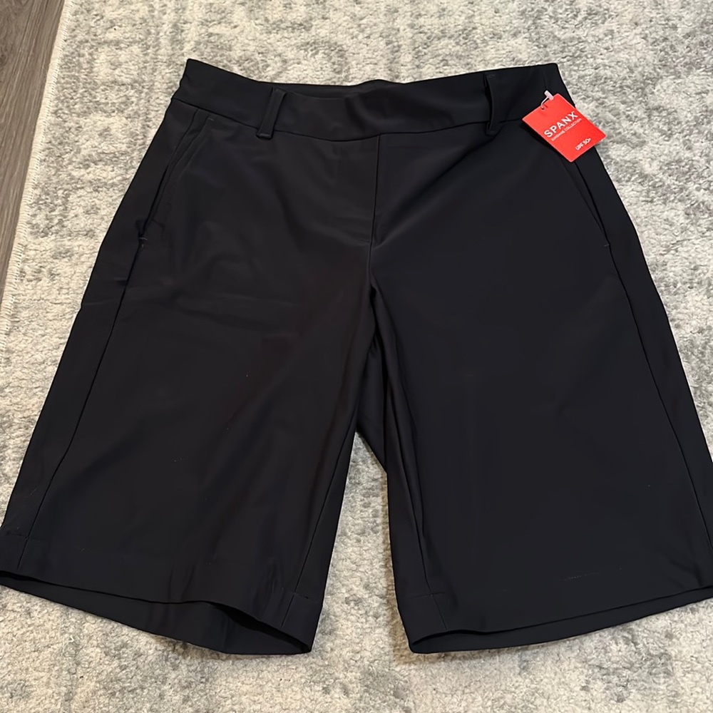 SPANX sunshine short 10” black Bermuda size XS
